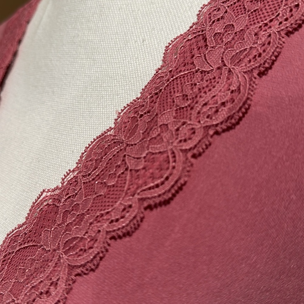 VENUS Faux Wrap Lace Trim Blouse - Heather Rose NEW - Picture 12 of 12